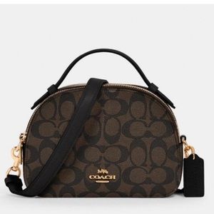 Coach monogram signature canvas Serena satchel crossbody bag